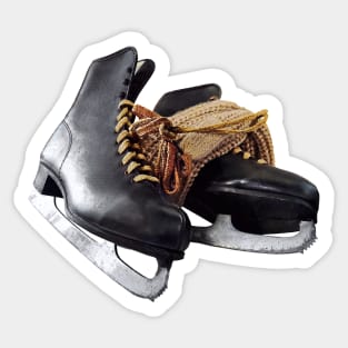 Vintage Ice Skates Sticker